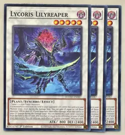 Yugioh! 3x Lycoris Lilyreaper DOOD-EN087 Common 1st Ed NM - Image 1