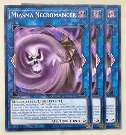 Yugioh! 3x Miasma Necromancer DOOD-EN052 Common 1st Ed NM - Image 1
