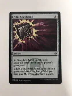 Nihil Spellbomb MTG Magic the Gathering Card LP Lightly Played A25 - Image 1