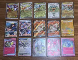 POKEMON TCG Lot Of 15 S&V Cards: IR, Gold, Full Art, EX, AceSpec, Rainbow - Image 1