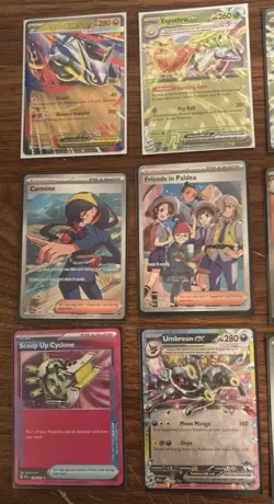 POKEMON TCG Lot Of 15 S&V Cards: IR, Gold, Full Art, EX, AceSpec, Rainbow - Image 3