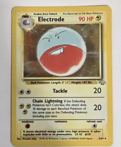 Pokemon TCG Electrode Holo Rare Card 2/64 Jungle Base Set Unlimited WOTC - Image 1
