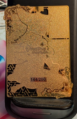 Dark Magician Girl 144/200 Waifu Gold Premium Metal Card Anime Goddess Story - Image 2