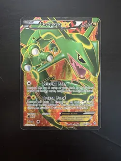 Rayquaza EX 123/124 Full Art Holo Rare Dragons Exalted Pokemon Card HP - Image 1