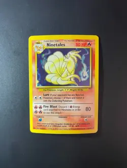 Ninetales Holo Pokemon card 12/102 Base Set Rare - See Description - Image 1