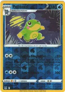 Politoed 32/196 Lost Origin Reverse Holo Rare Pokemon Card TCG Pokemon 032/196 - Image 1