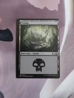 Swamp Basic MISPRINT Magic MTG Card - Miscut - MISP22 - Image 1