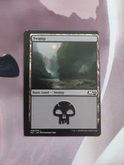 Swamp Basic MISPRINT Magic MTG Card - Miscut - MISP16 - Image 1