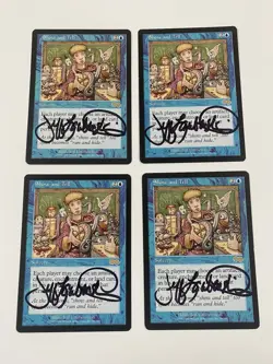 4x Show and Tell Urza's Saga Regular Signed By The Artist - Image 1
