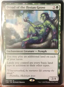 mtg magic dryad of the ilysian grove FOIL ENGLISH dryade du bosquet ilyseen - Image 1