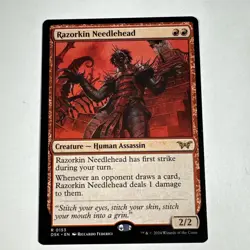 MTG Razorkin Needlehead Rare Regular #153 NM/MINT Duskmourn: House of Horror - Image 1