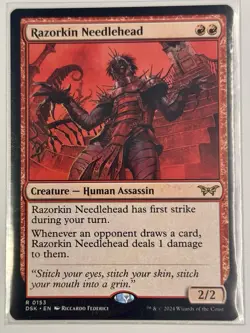 MTG DSK Duskmourn #153 RAZORKIN NEEDLEHEAD RARE M/NM PACK FRESH - Image 1