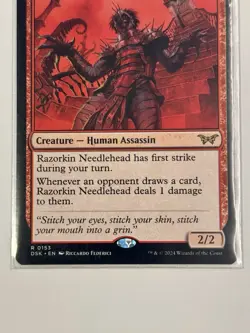MTG DSK Duskmourn #153 RAZORKIN NEEDLEHEAD RARE M/NM PACK FRESH - Image 3