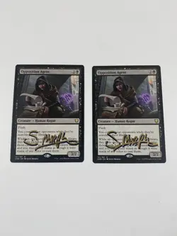 Magic the Gathering 2x Opposition Agent Commander Legends Shadow Signed - Image 1