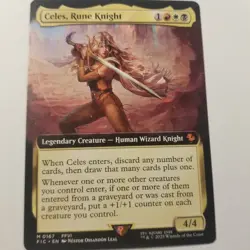 1 x Celes, Rune Knight - Extended Art - Commander: Final Fantasy - NM-Mint - MTG - Image 2