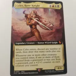 1 x Celes, Rune Knight - Extended Art - Commander: Final Fantasy - NM-Mint - MTG - Image 3