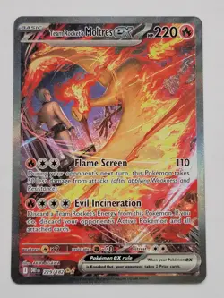 Team Rockets Moltres EX Destined Rivals 229/182 Secret Art Rare Pokemon - Image 1