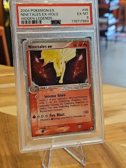 Pokemon Hidden Legends Ninetales EX HOLO 96/101 Rare Set PSA 6 FREAH SLAB - Image 4