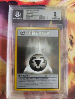 Pokemon Card Metal Energy Holo Neo Genesis Holo Gold Japanese BGS Beckett 9 - Image 2
