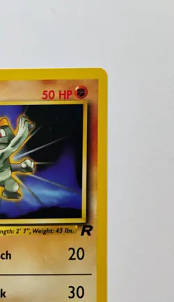Machop 59/82 1st Edition Team Rocket Pokemon Card NM - Image 4