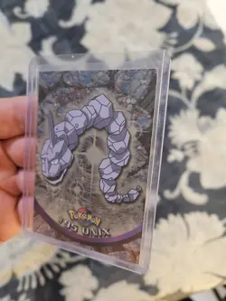 Onix #95 Blue Logo Topps Holo Foil TV Animation Pokemon Card - Image 1