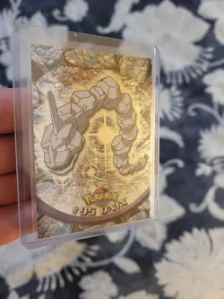Onix #95 Blue Logo Topps Holo Foil TV Animation Pokemon Card - Image 2