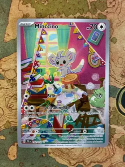 Pokemon Card TCG - Minccino 182 Illustration Rare Temporal Forces Near Mint - Image 1