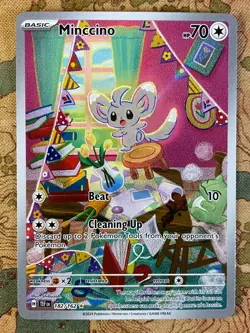 Pokemon Card TCG - Minccino 182 Illustration Rare Temporal Forces Near Mint - Image 2