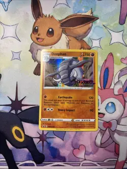 Donphan SWSH067 Holo Vivid Voltage Prerelease Promo Stamped Pokemon Card NM/Mint - Image 1