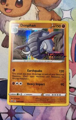 Donphan SWSH067 Holo Vivid Voltage Prerelease Promo Stamped Pokemon Card NM/Mint - Image 2