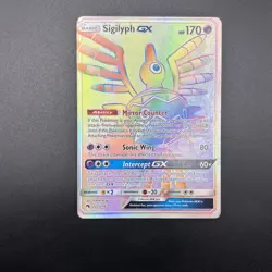 Sigilyph GX - 222/214 - Pokemon Lost Thunder Sun & Moon Secret Rare Card - Image 3
