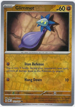 Glimmet 121/197 | Obsidian Flames | Common Reverse Holo | NM Pokemon Card - Image 1