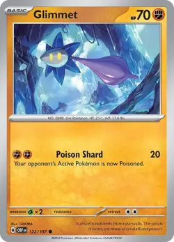 Glimmet 122/197 | Obsidian Flames | Common Non Holo | NM Pokemon Card - Image 1