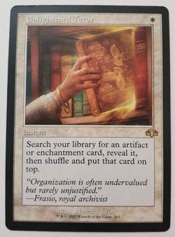 1x Enlightened Tutor Retro Frame Dominaria Remastered MTG Magic the Gathering NM - Image 1