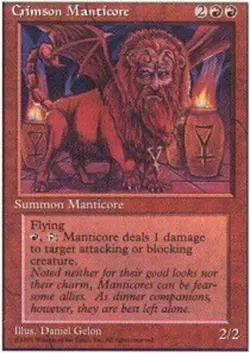Crimson Manticore - Fourth Edition #183/379 MTG Magic The Gathering - Image 1