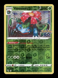 Venusaur Reverse Holo Holo Rare Pokemon GO 003/078 NM Pokemon LP - Image 1