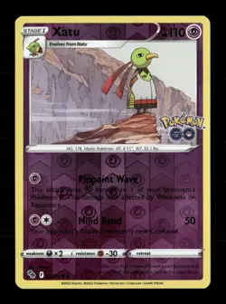 Xatu Reverse Holo Uncommon Pokemon GO 033/078 NM Pokemon LP - Image 1