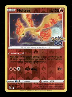 Moltres Reverse Holo Holo Rare Pokemon GO 012/078 NM Pokemon LP - Image 1