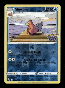 Slowbro Reverse Holo Uncommon Pokemon GO 020/078 NM Pokemon LP - Image 1