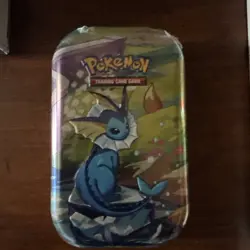 Pokemon TCG Scarlet And Violet Prismatic Evolutions Vaporeon Mini Tin Sealed New - Image 1