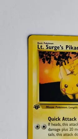 Lt. Surge’s Pikachu 1st Edition 84/132 Gym Challenge WOTC Vintage Pokemon NM - Image 3