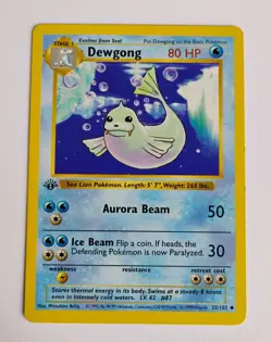 Pokemon 1999 1st Edition Dewgong Base Set Shadowless #25/102 - Image 1