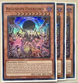 Yugioh! 3x Regenesis Overlord DOOD-EN022 Super Rare 1st Ed NM - Image 1