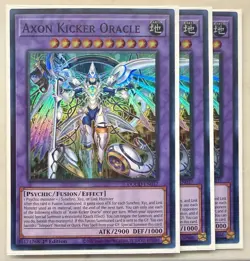 Yugioh! 3x Axon Kicker Oracle DOOD-EN037 Super Rare 1st Ed NM - Image 1