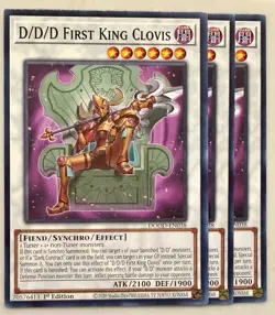 Yugioh! 3x D/D/D First King Clovis DOOD-EN038 Common 1st Ed NM - Image 1