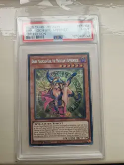 YuGiOh EN004 Dark Magician Girl The Magician’s Apprentice Secret Rare PSA 9 - Image 1
