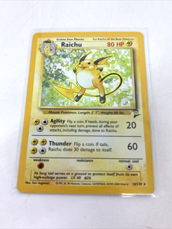 Pokemon Card Raichu 16/130 Base Set 2 Rare Holo WOTC NM - Image 2