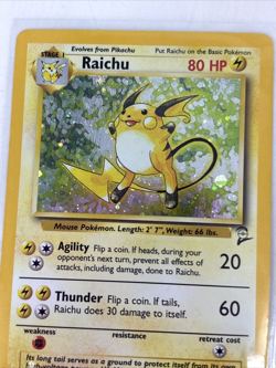 Pokemon Card Raichu 16/130 Base Set 2 Rare Holo WOTC NM - Image 3