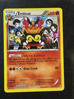 Pokemon TCG Emboar Legendary Treasures Holo Card 27/113 LP+ - Image 1