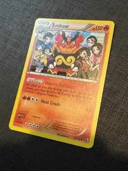 Pokemon TCG Emboar Legendary Treasures Holo Card 27/113 LP+ - Image 2